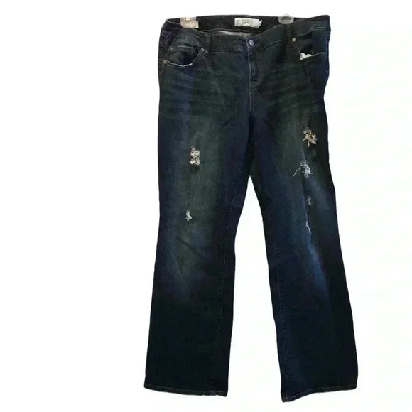 Torrid Relaxed Boot Distressed Jeans Size 18R - Picture 1 of 7